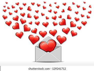 envelope with hearts