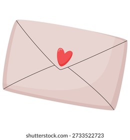 Sobre con un sello en forma de corazón