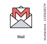 
An envelope holding beautiful letter with m sign to denote mail
