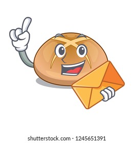 With envelope the hot cross buns character homemade