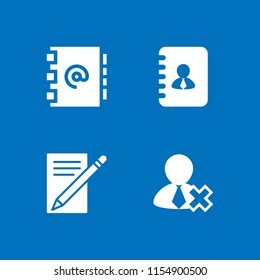 envelope icon. 4 envelope set with address, contact and write letter vector icons for web and mobile app