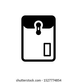 Envelope icon in black color