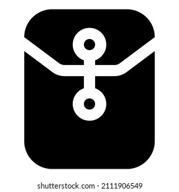 icono de sobre con color negro