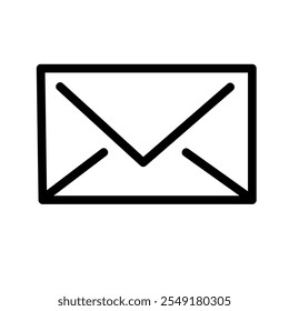 Envelope icon with black line design, this icon can be used for business purposes