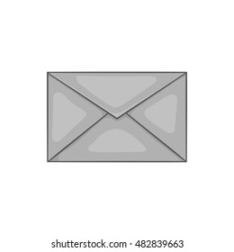 Envelope icon in black monochrome style isolated on white background. Send letters symbol vector illustration
