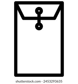 envelope icon with black outline style