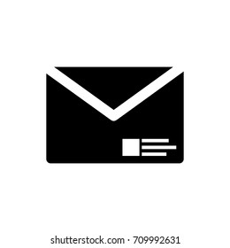 The envelope icon ,black sign design