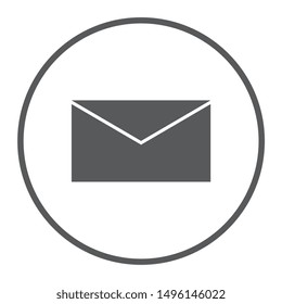 Envelope icon and circle frame for the messaging button.