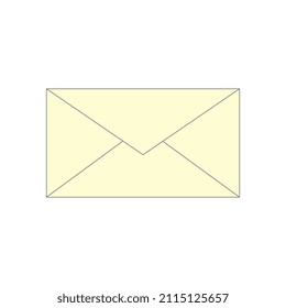 The envelope icon is closed, vector graphics.