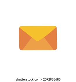 Envelope icon in color icon, isolated on white background 