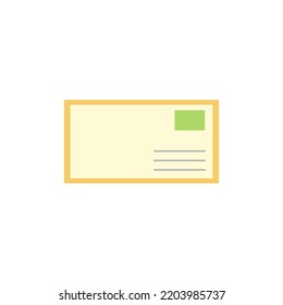 Envelope icon in color, isolated on white background 