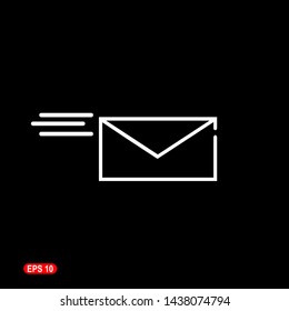 envelope icon with a dark background.vector design