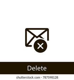 envelope icon. delete envelope. sign design
