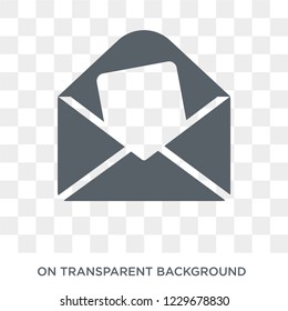 Envelope icon. Envelope design concept from Communication collection. Simple element vector illustration on transparent background.