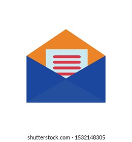 Envelope icon design, Email mail message letter marketing communication card and document theme Vector illustration