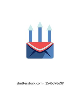 Envelope icon design, Email mail message letter marketing communication card and document theme Vector illustration