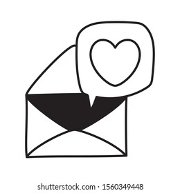 Envelope icon design, Email mail message letter marketing communication card and document theme Vector illustration