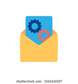Envelope icon design, Email mail message letter marketing communication card and document theme Vector illustration