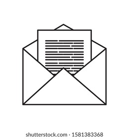 Envelope icon design, Email mail message letter marketing communication card and document theme Vector illustration