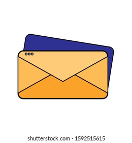 Envelope icon design, Email mail message letter marketing communication card and document theme Vector illustration