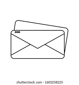 Envelope icon design, Email mail message letter marketing communication card and document theme Vector illustration