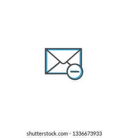 Envelope icon design. Interaction icon line vector illustration design