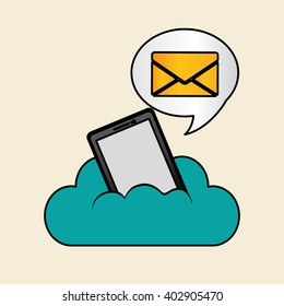 envelope icon design, vector illustration
