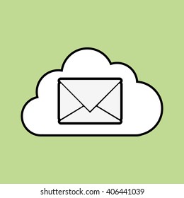 envelope  icon design , vector illustration