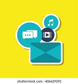 Envelope icon design, vector illustration