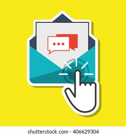 Envelope icon design, vector illustration