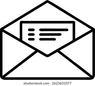 envelope icon with a document inside of it vector illustration