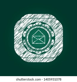 envelope icon drawn with chalkboard texture