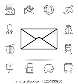 the envelope icon. Element of simple icon for websites, web design, mobile app, info graphics. Thin line icon for website design and development, app development on white background