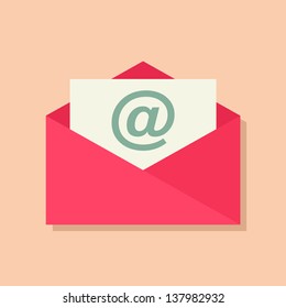 Icono sobre. Diseño de correo electrónico