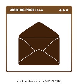 Envelope icon. Email design, icon for the landing page
