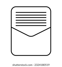 Envelope icon. Email mail message letter and marketing theme. Isolated design. Vector illustration
