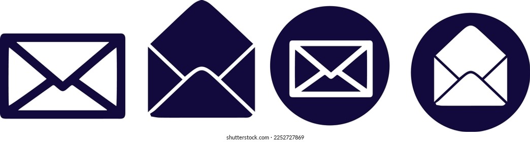 envelope icon, email message icons vector design 