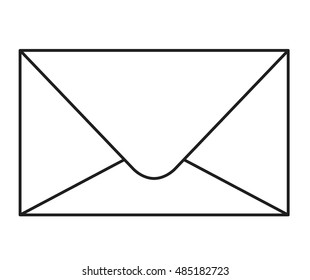 Envelope icon. Email message and letter theme. Isolated design. Vector illustration
