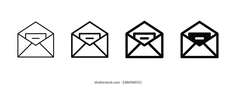 Briefmarkensymbol, E-Mail-Nachrichtensymbol - Symbol für E-Mail-Symbol, Schaltfläche "Neue Nachrichten anzeigen"