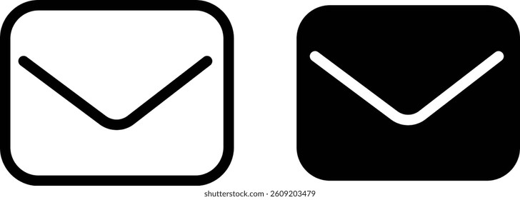 envelope icon, email message icon - Mail icon button sign, notification new message icons buttons Vector Illustration.