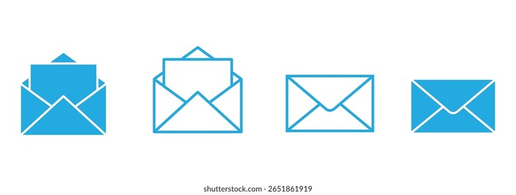 envelope icon, email message icon - Mail icon button sign, notification new message icons buttons