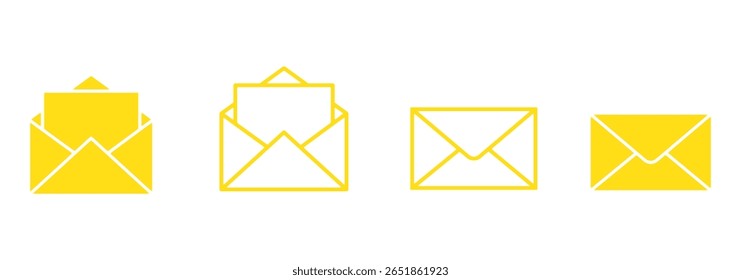envelope icon, email message icon - Mail icon button sign, notification new message icons buttons