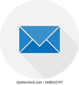 Envelope icon, email sign in flat design. E-mail notification background, vector