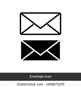 Envelope Icon for the e-mail symbol can be used on the contact page on the website or business card.