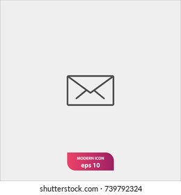Envelope icon, email symbol, message vector icon, mail symbol, simple flat vector and trendy illustration sign for website or mobile app
