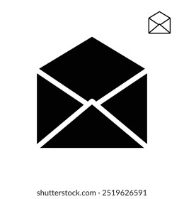 envelope icon. emails and messages. simple design style. Suitable for sending files, files, data, interactions. vector design template