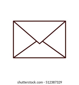 Envelope icon. Emal mail message and letter theme. Isolated design. Vector illustration