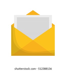 Envelope icon. Emal mail message and letter theme. Isolated design. Vector illustration