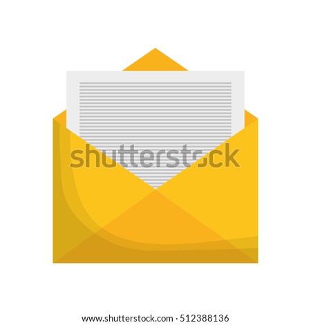 Envelope icon. Emal mail message and letter theme. Isolated design. Vector illustration