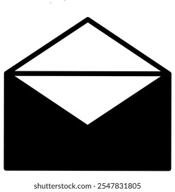 Envelope icon flat background white